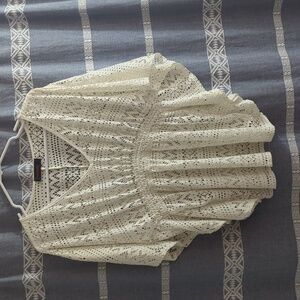 Pointelle coverup top